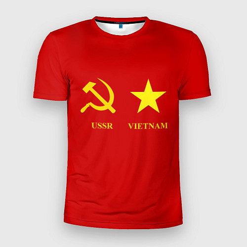 Мужская спорт-футболка СССР и Вьетнам / 3D-принт – фото 1