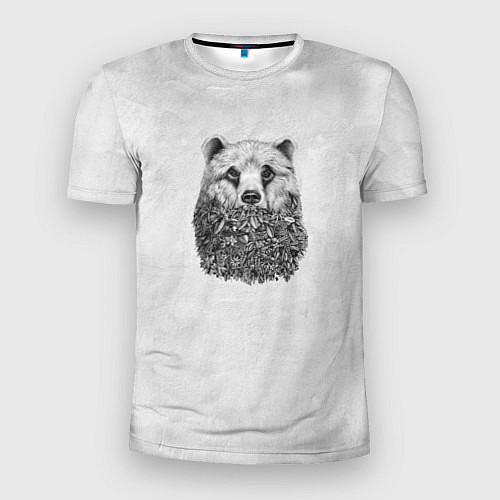Мужская спорт-футболка Лесной медведь / 3D-принт – фото 1