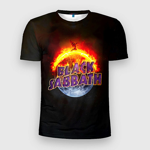 Мужская спорт-футболка Black Sabbath земля в огне / 3D-принт – фото 1