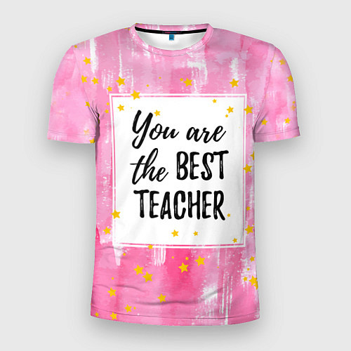 Мужская спорт-футболка Лучший учитель / 3D-принт – фото 1