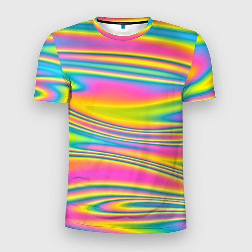 Мужская спорт-футболка Абстрактные разводы цвета / 3D-принт – фото 1
