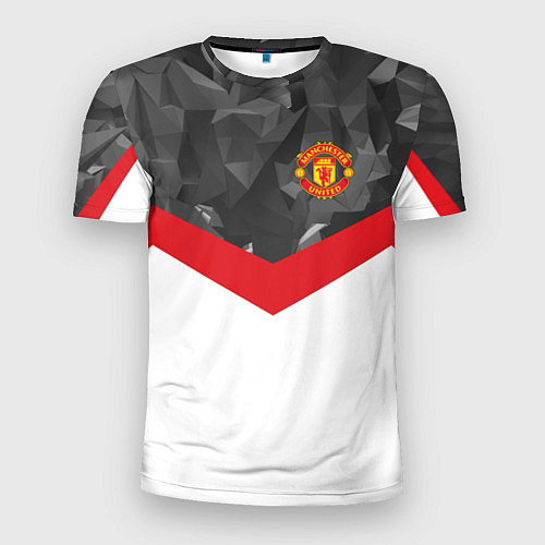 Мужская спорт-футболка Man United FC: Grey Polygons / 3D-принт – фото 1