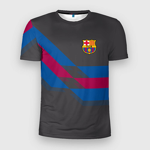 Мужская спорт-футболка Barcelona FC: Dark style / 3D-принт – фото 1