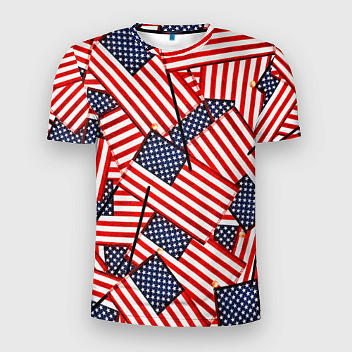 Мужская спорт-футболка Америка / 3D-принт – фото 1