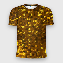 Футболка спортивная мужская Золотые кубики, цвет: 3D-принт