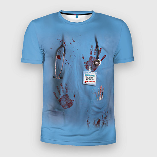 Мужская спорт-футболка Костюм врача кровь / 3D-принт – фото 1