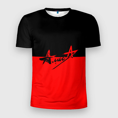 Мужская спорт-футболка АлисА: Черный & Красный / 3D-принт – фото 1