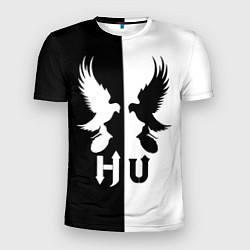 Футболка спортивная мужская HU: Black & White, цвет: 3D-принт