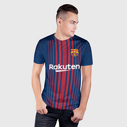 Футболка спортивная мужская Barcelona FC: Neymar Home 17/18, цвет: 3D-принт — фото 2