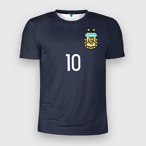Мужская спорт-футболка Сборная Аргентины: Месси ЧМ-2018 / 3D-принт – фото 1