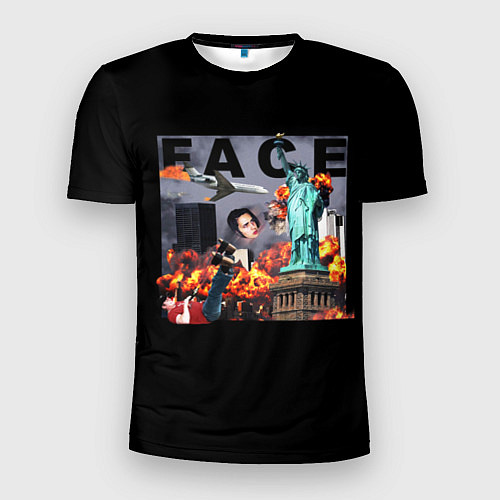 Мужская спорт-футболка Face NY / 3D-принт – фото 1