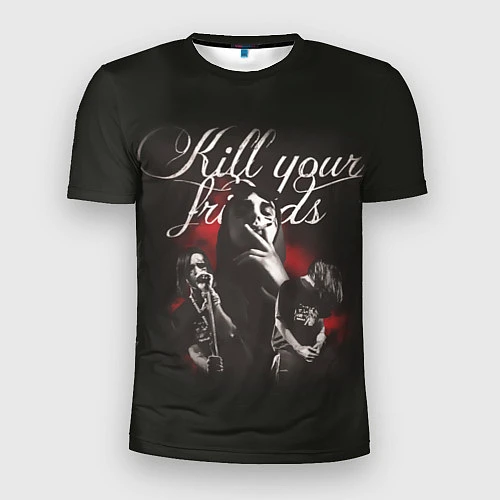 Мужская спорт-футболка Face: Kill your friends / 3D-принт – фото 1