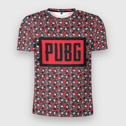 Мужская спорт-футболка PUBG: Red Pattern / 3D-принт – фото 1