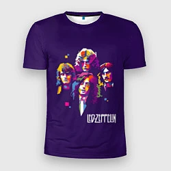 Мужская спорт-футболка Led Zeppelin: Violet Art