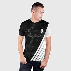 Футболка спортивная мужская FC Juventus: Abstract, цвет: 3D-принт — фото 2