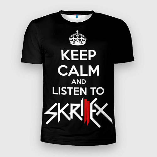 Мужская спорт-футболка Keep Calm & Skrillex / 3D-принт – фото 1
