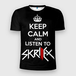 Футболка спортивная мужская Keep Calm & Skrillex, цвет: 3D-принт