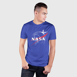 Футболка спортивная мужская NASA: Blue Space, цвет: 3D-принт — фото 2