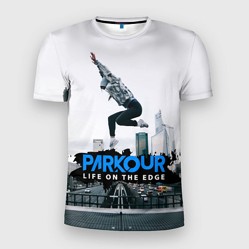 Мужская спорт-футболка Parkour: Life on the edge / 3D-принт – фото 1