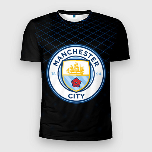 Мужская спорт-футболка FC Manchester City: Blue Lines / 3D-принт – фото 1