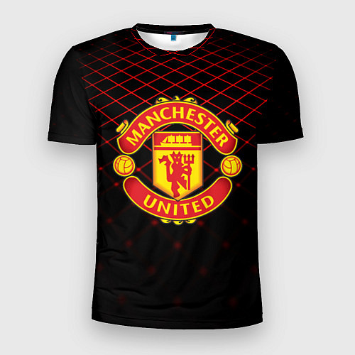 Мужская спорт-футболка FC MU: Red Lines / 3D-принт – фото 1