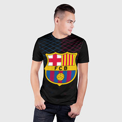 Футболка спортивная мужская FC Barcelona Lines, цвет: 3D-принт — фото 2