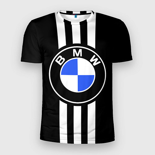 Мужская спорт-футболка BMW: White Strips / 3D-принт – фото 1