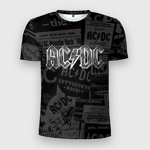 Мужская спорт-футболка AC/DC: Journalese / 3D-принт – фото 1
