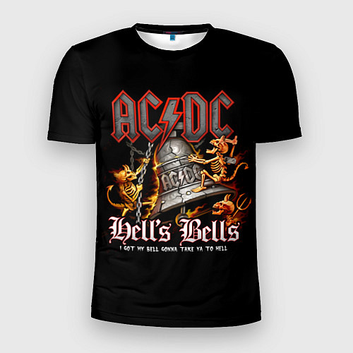 Мужская спорт-футболка AC DC - bell with devils / 3D-принт – фото 1