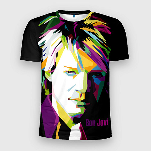 Мужская спорт-футболка Jon Bon Jovi Art / 3D-принт – фото 1