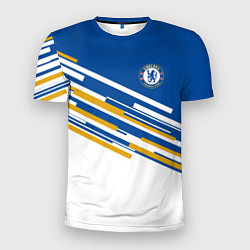 Футболка спортивная мужская FC Chelsea: Colour Line, цвет: 3D-принт