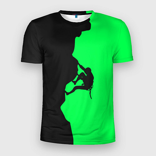 Мужская спорт-футболка Крепкий скалолаз / 3D-принт – фото 1