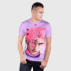 Футболка спортивная мужская Lil Peep: Pink Edition, цвет: 3D-принт — фото 2
