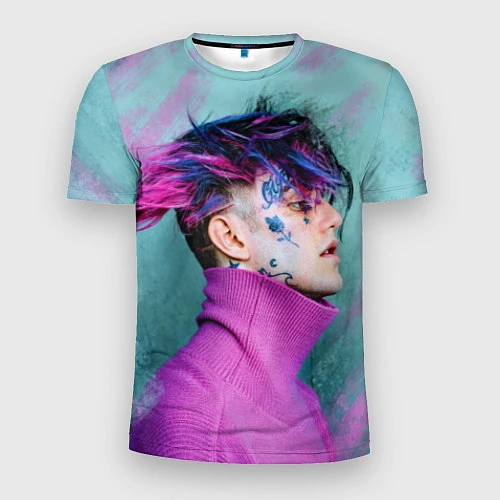 Мужская спорт-футболка Lil Peep: Neon Style / 3D-принт – фото 1