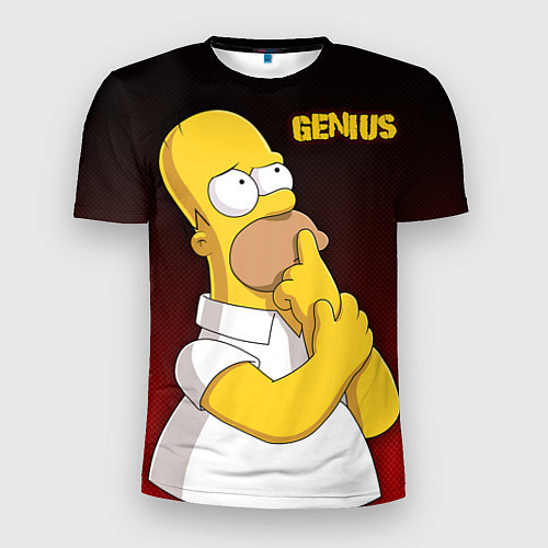 Мужская спорт-футболка Homer Genius / 3D-принт – фото 1