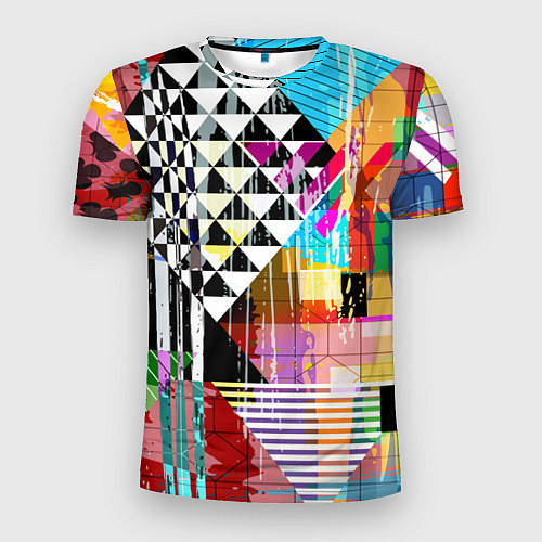 Мужская спорт-футболка RGB Geometry / 3D-принт – фото 1