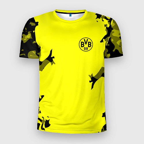 Мужская спорт-футболка FC Borussia Dortmund: Yellow Original / 3D-принт – фото 1