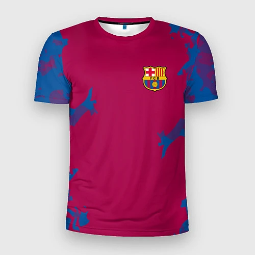 Мужская спорт-футболка FC Barcelona: Purple Original / 3D-принт – фото 1