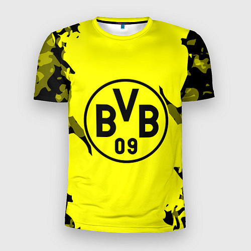 Мужская спорт-футболка FC Borussia Dortmund: Yellow & Black / 3D-принт – фото 1