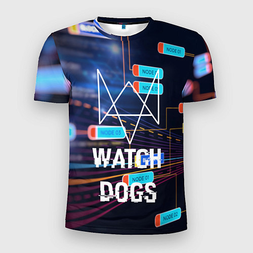 Мужская спорт-футболка Watch Dogs / 3D-принт – фото 1