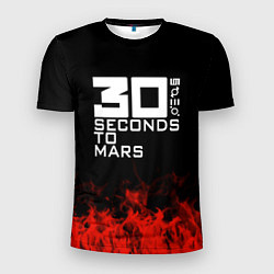 Мужская спорт-футболка 30 Seconds to Mars: Red Flame