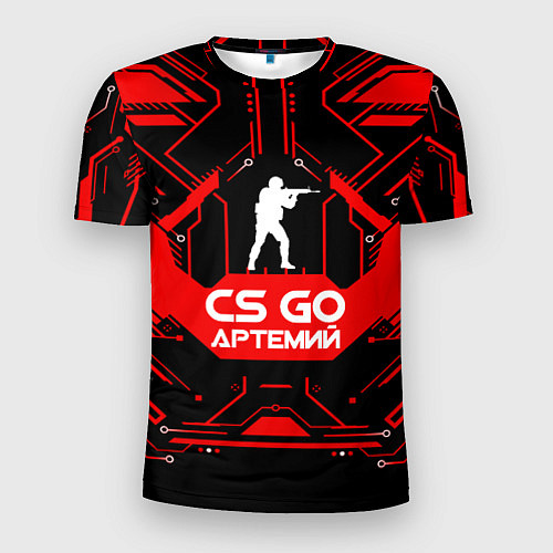 Мужская спорт-футболка CS:GO - Артемий / 3D-принт – фото 1