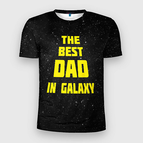 Мужская спорт-футболка The Best Dad in Galaxy / 3D-принт – фото 1