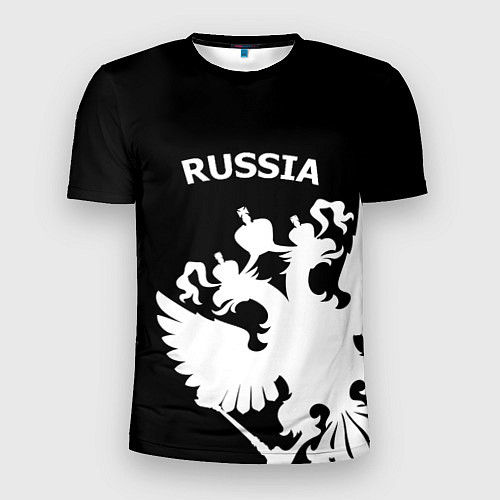 Мужская спорт-футболка Russia: Black Edition / 3D-принт – фото 1