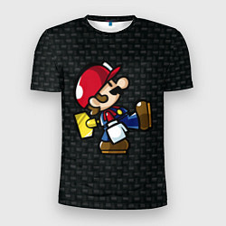 Мужская спорт-футболка Super Mario: Black Brick
