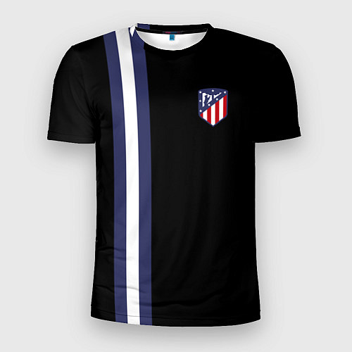 Мужская спорт-футболка FC Atletico Madrid: Blue Line / 3D-принт – фото 1