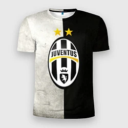 Футболка спортивная мужская FC Juventus W&B, цвет: 3D-принт