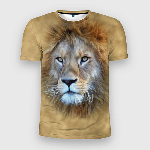 Мужская спорт-футболка Песчаный лев / 3D-принт – фото 1