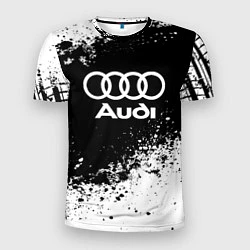 Футболка спортивная мужская Audi: Black Spray, цвет: 3D-принт