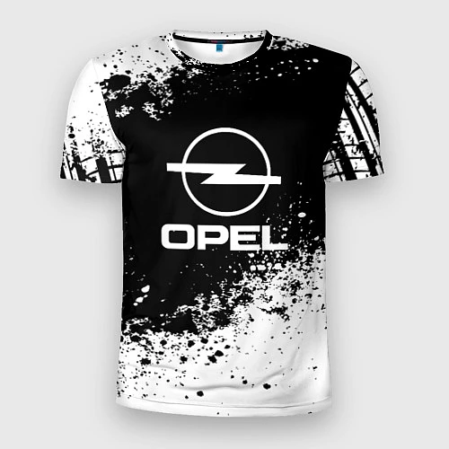 Мужская спорт-футболка Opel: Black Spray / 3D-принт – фото 1